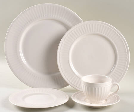 Coventry White 5 Piece Place Setting