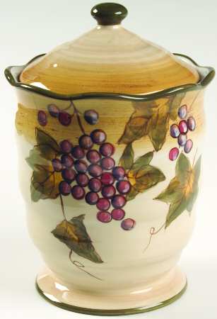 Tuscan Grape Medium Canister & Lid