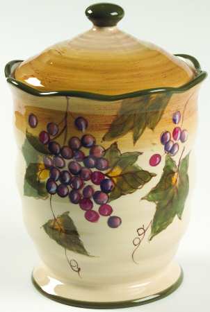 Tuscan Grape Small Canister & Lid