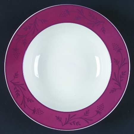 Sweetberry Lane Burgundy Soup/Cereal Bowl