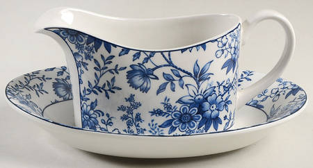 English Garden Gravy Boat & Underplate/Relish