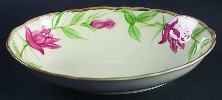 Rose Wood 10" Oval Vegetable Bowl