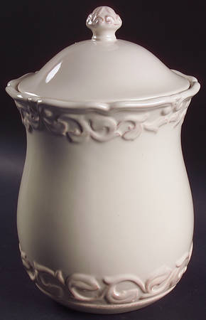 Felice Ivory Large Canister & Lid