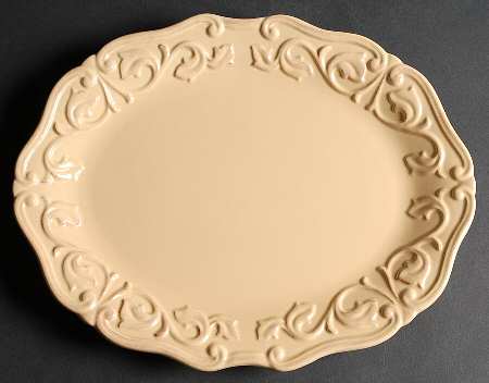 Felice Yellow 14" Oval Serving Platter