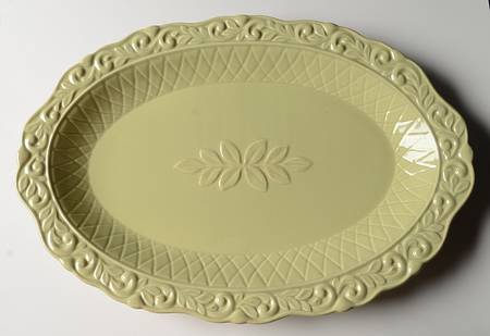 Isabella Sage Green 18" Oval Serving Platter