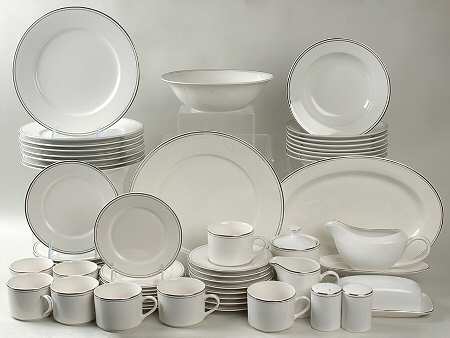 Elegance Platinum Tone 60 Piece Set