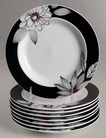 Claret Accent Salad Plate - Set of 8