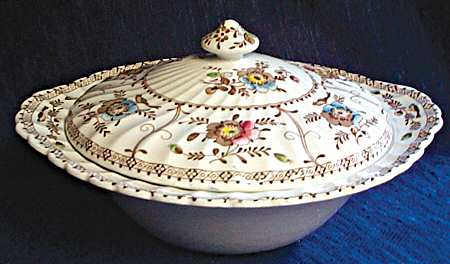 Indies Brown Multicolor Round Covered Vegetable
