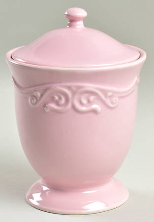Vanessa Pink Small Canister & Lid