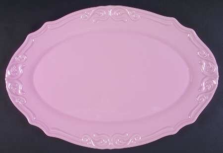 Vanessa Pink 18" Oval Serving Platter