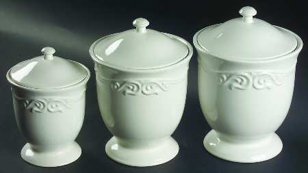 Vanessa White (3 Piece) Canister Set (Box Set)