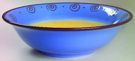 Carmen Blue 11" Round Serving Bowl