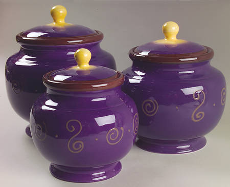Carmen Purple (3 Piece) Canister Set (Box Set)