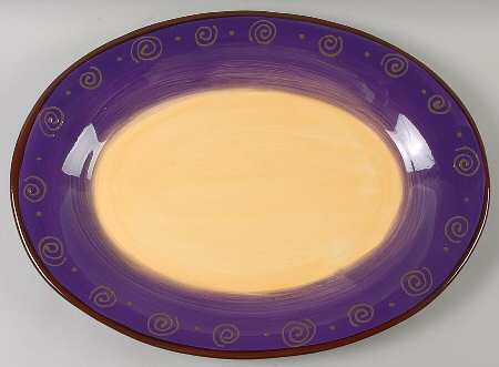 Carmen Purple 18" Oval Serving Platter