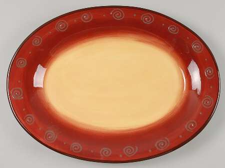 Carmen Cinnamon 18" Oval Serving Platter