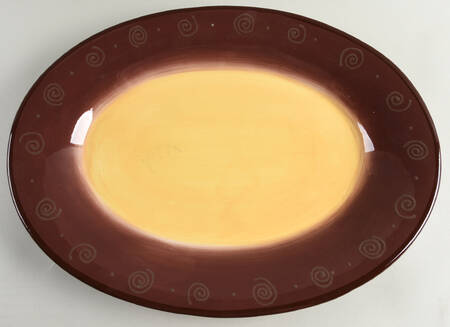 Carmen Brown 18" Oval Serving Platter