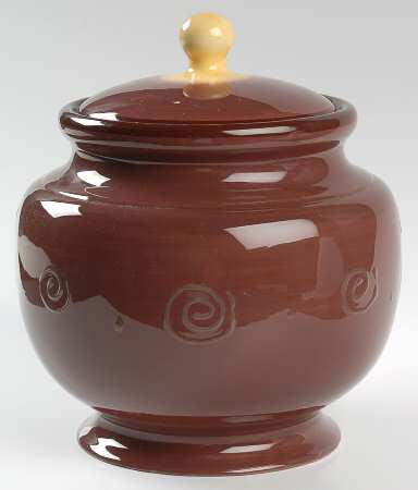 Carmen Brown Large Canister & Lid