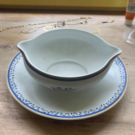 Arborescence Gravy Boat with Attached Underplate