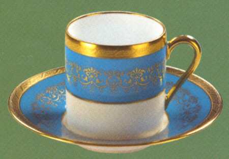 Villardiere Blue (Lagon) Flat Cup & Saucer Set