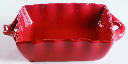 Scallop Spice (Red) 8" Square Baker