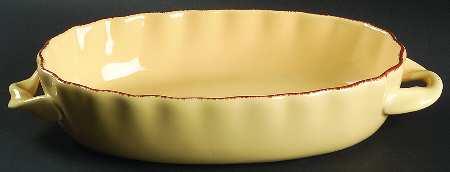 Scallop Mustard (Yellow) 11" Oval Baker