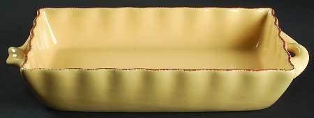 Scallop Mustard (Yellow) 12" Rectangular Baker