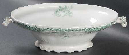 Savannah Green (No Gold Trim) Oval Vegetable No Lid