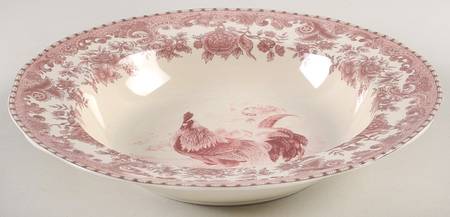 William James Farm Yard Red Rim Soup Bowl