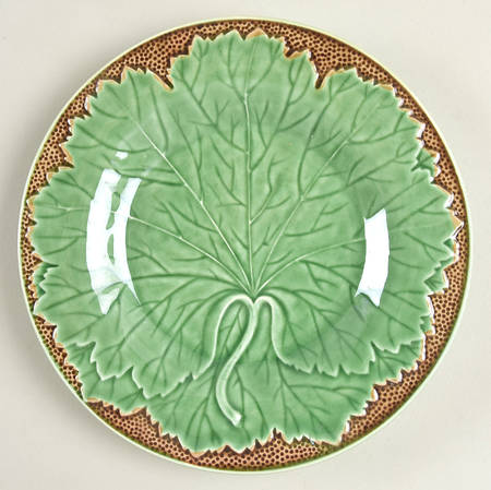 Green Leaf Majolica Accent Salad Plate