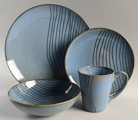 Mediterranean Waves 4 Piece Place Setting