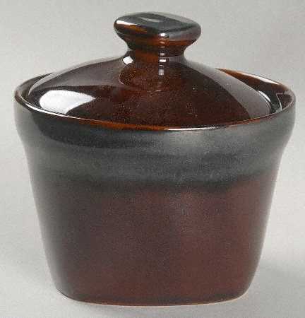 Mahogany Circles Sugar Bowl & Lid