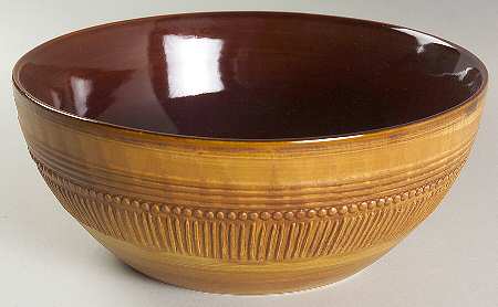 Honey Bark 9" Round Vegetable Bowl