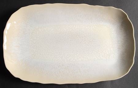 Plume White Pearl 15" Rectangular Tray