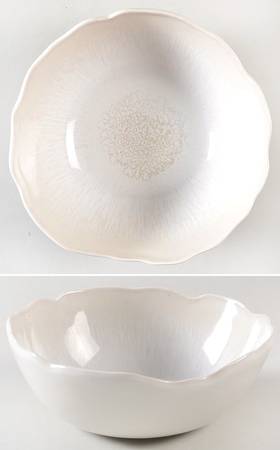 Plume White Pearl Fruit/Dessert (Sauce) Bowl