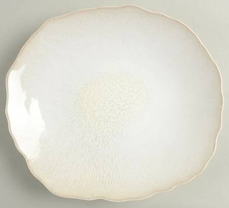 Plume White Pearl Dinner Plate by Jars-France