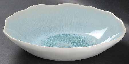 Plume Ocean Blue Coupe Soup Bowl