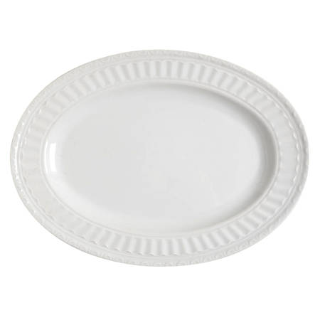 Italiana White 12" Oval Serving Platter