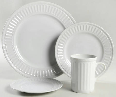 Italiana White 4 Piece Place Setting