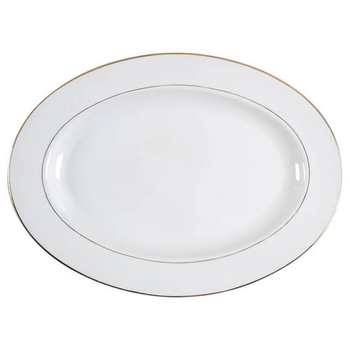 Gold Band 14" Oval Serving Platter
