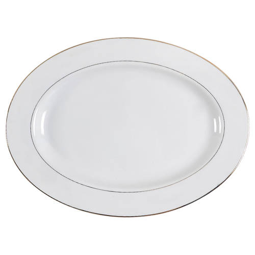 Gold Band 12" Oval Serving Platter