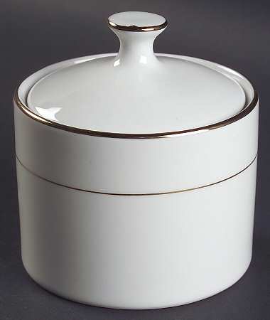 Gold Band Sugar Bowl & Lid