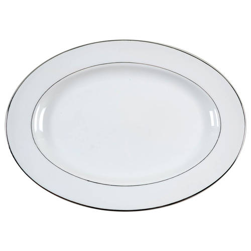 Platinum Band 12" Oval Serving Platter