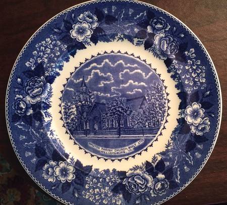 Williamsburg Virginia Blue Dinner Plate
