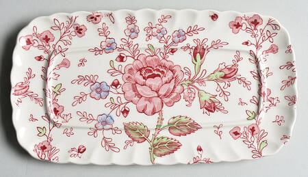 Rose Chintz Pink ("England 1883" Stamp) 1/4 Lb Butter No Lid