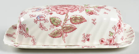 Rose Chintz Pink ("England 1883" Stamp) 1/4 Lb Covered Butter