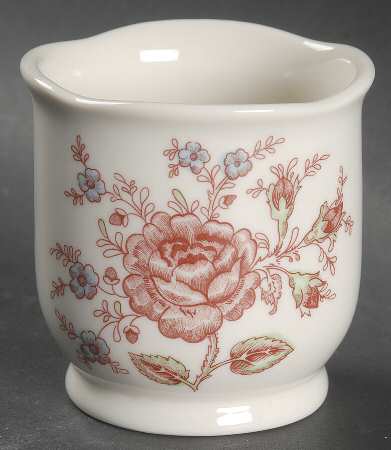 Rose Chintz Pink ("England 1883" Stamp) Votive Candleholder
