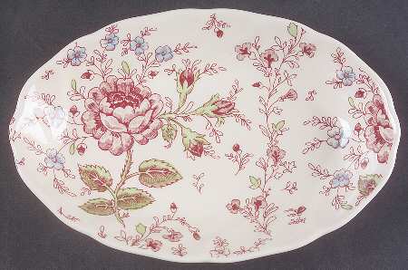Rose Chintz Pink ("England 1883" Stamp) Relish/Gravy Underplate