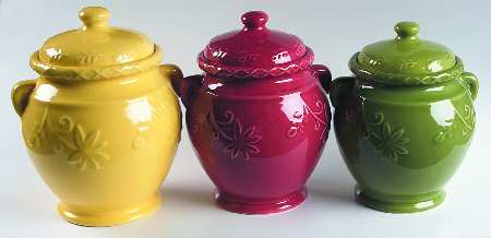 Bella Red (3 Piece) Canister Set (Box Set)