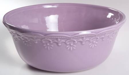 Lace Lilac 10" Round Serving Bowl