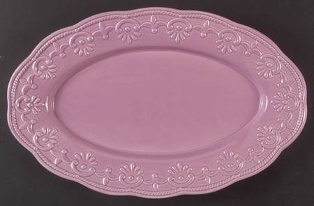 Lace Lilac 14" Oval Serving Platter